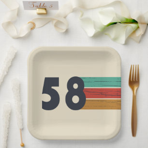 Geboren in 1958  papieren bordje