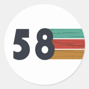 Geboren in 1958  ronde sticker