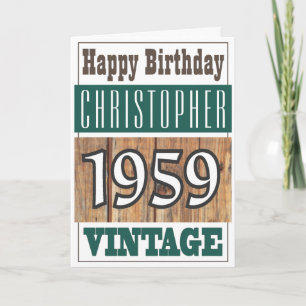 Geboren in 1959 Greetings Card Kaart