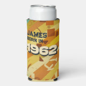 Geboren in 1962 - Geometrisch ontwerp - Retro 60s (Seltzer Voorkant)