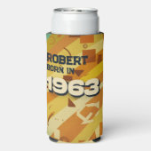 Geboren in 1963 - Geometrisch ontwerp - Retro 60s (Seltzer Achterkant)