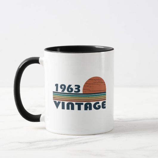 Geboren in 1963 op  verjaardag mok (Links)