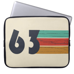 Geboren in 1963 verjaardagscadeau laptop sleeve