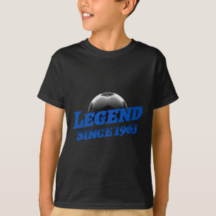 Geboren in 1963 Voetbalfan Verjaardag Legendarisch T-shirt