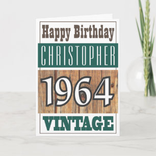 Geboren in 1964 Greetings Card Kaart