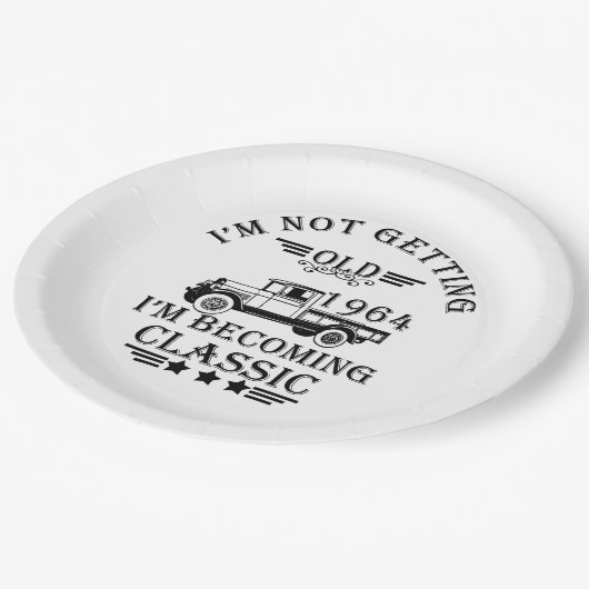 Geboren in 1964  jaar papieren bordje (Gekanteld)