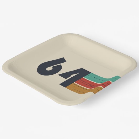 Geboren in 1964  jaar papieren bordje (Gebogen)