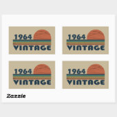 Geboren in 1964 jaar rechthoekige sticker (Vel)