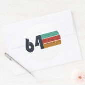 Geboren in 1964 jaar ronde sticker (Envelop)