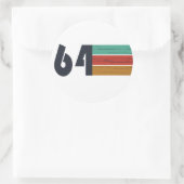 Geboren in 1964 jaar ronde sticker (Tas)