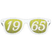 Geboren in 1965 60ste verjaardag leuke tinten retro zonnebril (Voorkant)