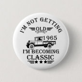 Geboren in 1965 verjaardagscadeau ronde button 5,7 cm (Voorkant)