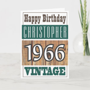 Geboren in 1966 Greetings Card Kaart