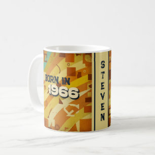 Geboren in 1966 Naam Mok - jaren 60 Retro Geometri