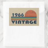 Geboren in 1966 op verjaardag rechthoekige sticker (Tas)