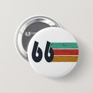 Geboren in 1966 retro 60ste verjaardagsfeestje ronde button 5,7 cm