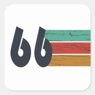 Geboren in 1966 vintage 60e verjaardagsfeestje vierkante sticker
