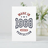 Geboren in 1968. RSVP kaartje (Staand voorkant)