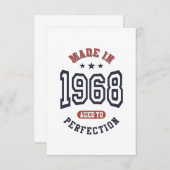 Geboren in 1968. RSVP kaartje (Voorkant / Achterkant)