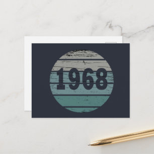 Geboren in 1968 verjaardag feestdagenkaart