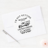 Geboren in 1968 verjaardag mannen cadeau ronde sticker (Envelop)