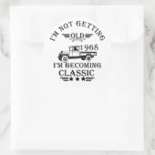 Geboren in 1968 verjaardag mannen cadeau ronde sticker (Tas)