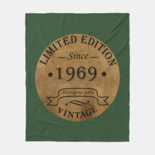 Geboren in 1969 op  verjaardag fleece deken