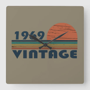 Geboren in 1969 op  verjaardag vierkante klok