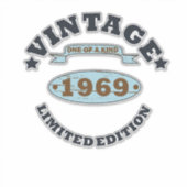 Geboren in 1969  verjaardagscadeau sticker (Voorkant)