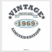 Geboren in 1969  verjaardagscadeau sticker (Vel)