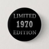 Geboren in 1970, beperkt, verjaardagsjaar ronde button 5,7 cm (Voorkant)