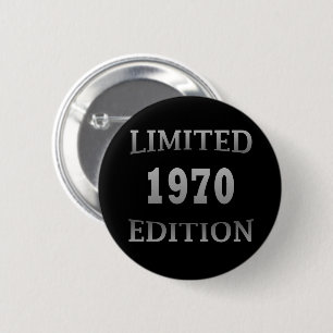 Geboren in 1970, beperkt, verjaardagsjaar ronde button 5,7 cm