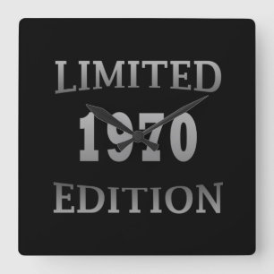 Geboren in 1970 Limited Edition verjaardagscadeau Vierkante Klok