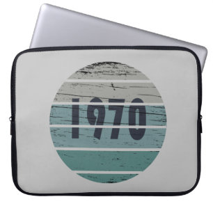 Geboren in 1970 verjaardagscadeau laptop sleeve