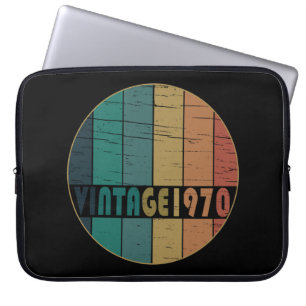Geboren in 1970 verjaardagscadeau laptop sleeve