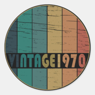 Geboren in 1970  verjaardagscadeau ronde sticker
