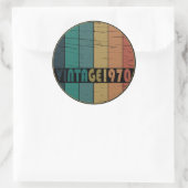 Geboren in 1970 verjaardagscadeau ronde sticker (Tas)
