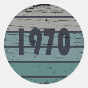 Geboren in 1970  verjaardagscadeau ronde sticker