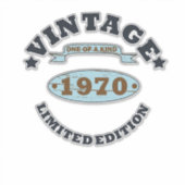 Geboren in 1970 verjaardagscadeau sticker (Voorkant)