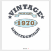 Geboren in 1970 verjaardagscadeau sticker (Vel)