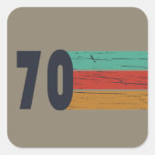 Geboren in 1970 verjaardagscadeau vierkante sticker (Voorkant)