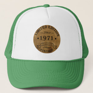 Geboren in 1971 antieke vintage verjaardagscadeau trucker pet