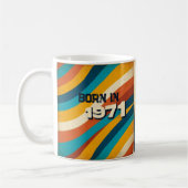 Geboren in 1971 Gepersonaliseerde mok - jaren 70 G (Links)