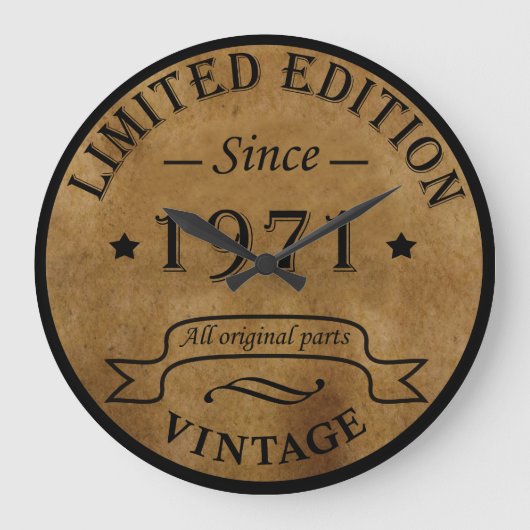 Geboren in 1971 op  leeftijd grote klok (Voorkant)