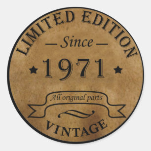 Geboren in 1971 op  leeftijd ronde sticker