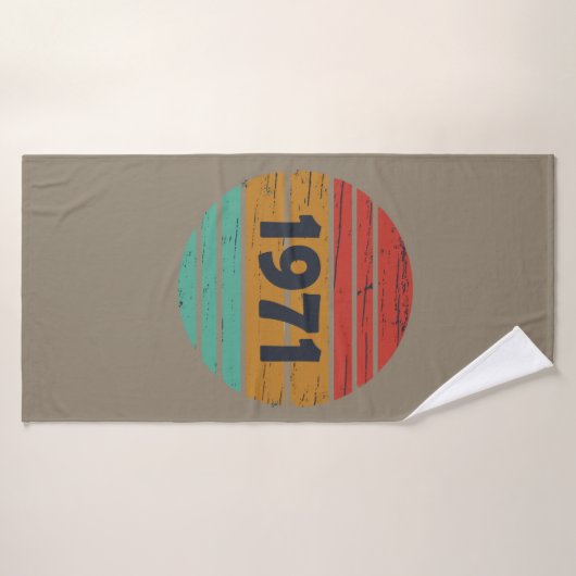 Geboren in 1971 verjaardagscadeau badhanddoek (Badhanddoek)