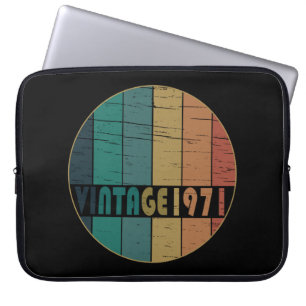 Geboren in 1971 verjaardagscadeau laptop sleeve