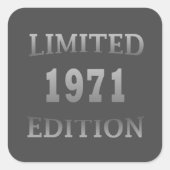 Geboren in 1971 verjaardagscadeau vierkante sticker (Voorkant)