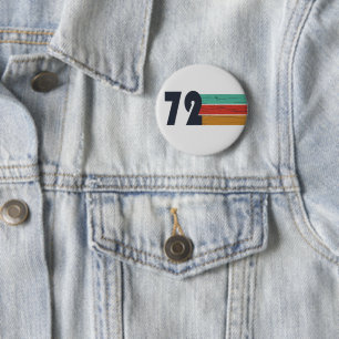 Geboren in 1972 elegante vintage verjaardagsfeest ronde button 5,7 cm