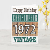 Geboren in 1972 Greetings Card Kaart (Gele Bloem)